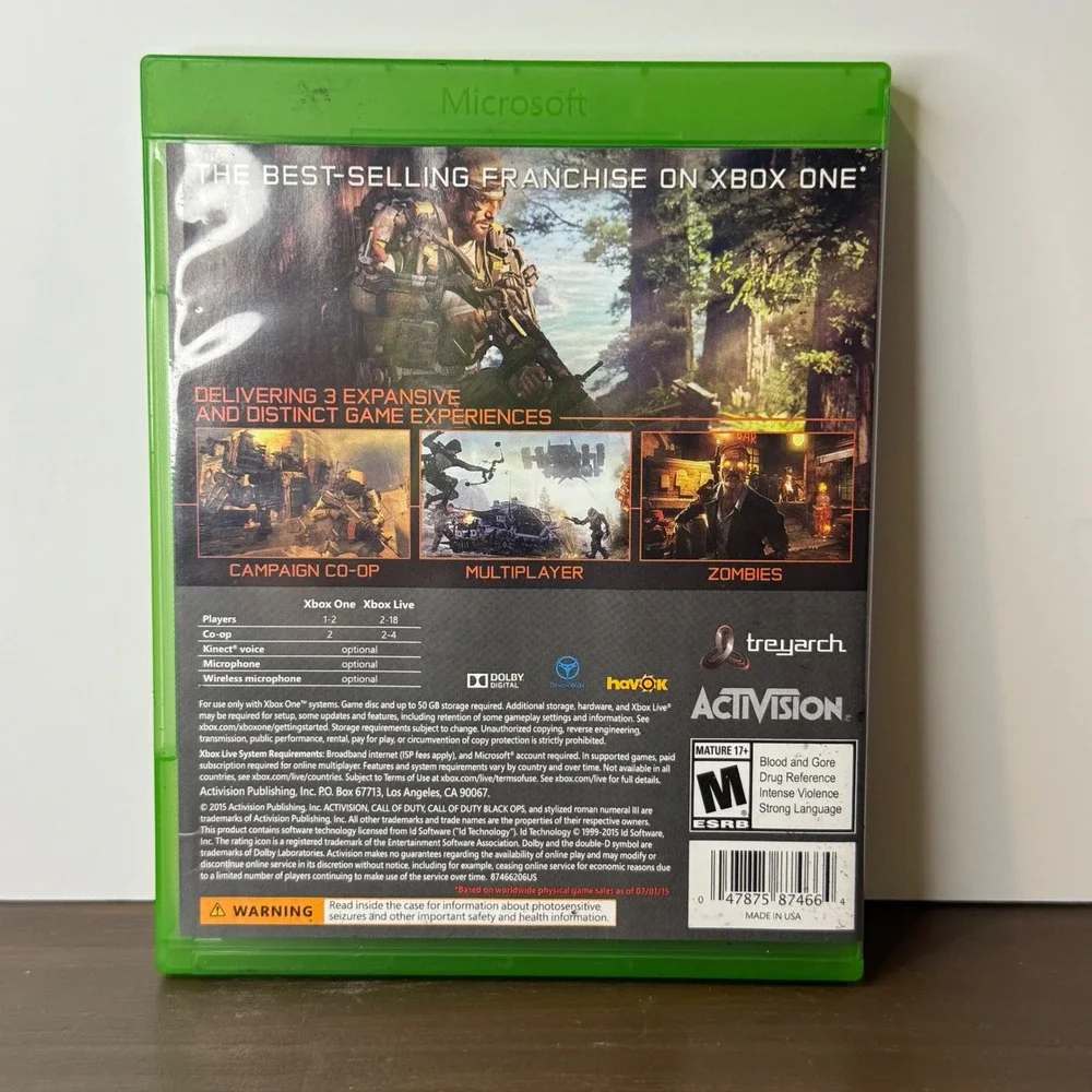 Xbox‎ One Game Call of Duty Black Ops III Nuk3town Bonus Map Activision